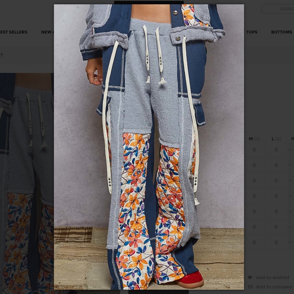 🎉 POL “ Irene 4 “ POL Relaxed Fit Quilted Pants 68 - Picture 1 of 7